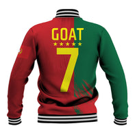 Portugal Football Goat Baseball Jacket Number 7 Greatest Of All Time Sports