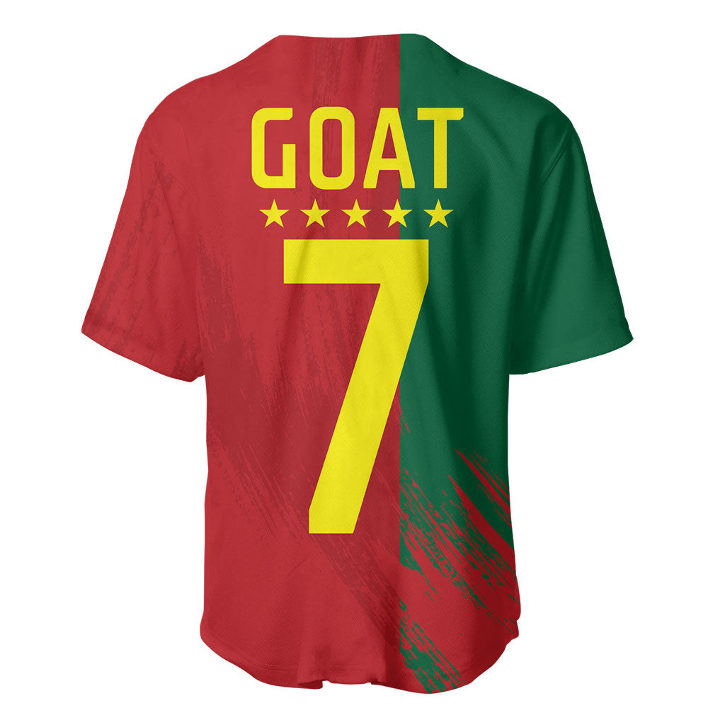 Portugal Football Goat Baseball Jersey Number 7 Greatest Of All Time Sports