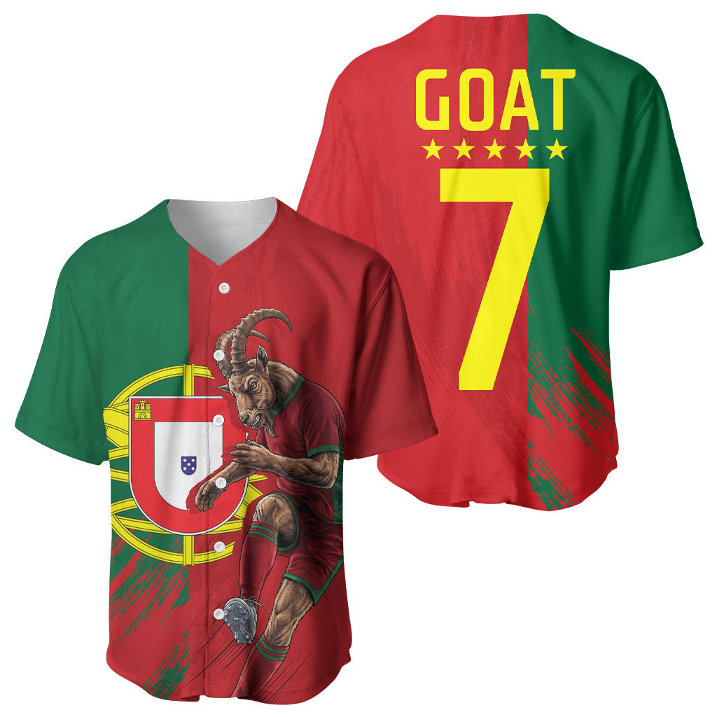 Portugal Football Goat Baseball Jersey Number 7 Greatest Of All Time Sports
