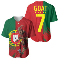 Portugal Football Goat Baseball Jersey Number 7 Greatest Of All Time Sports