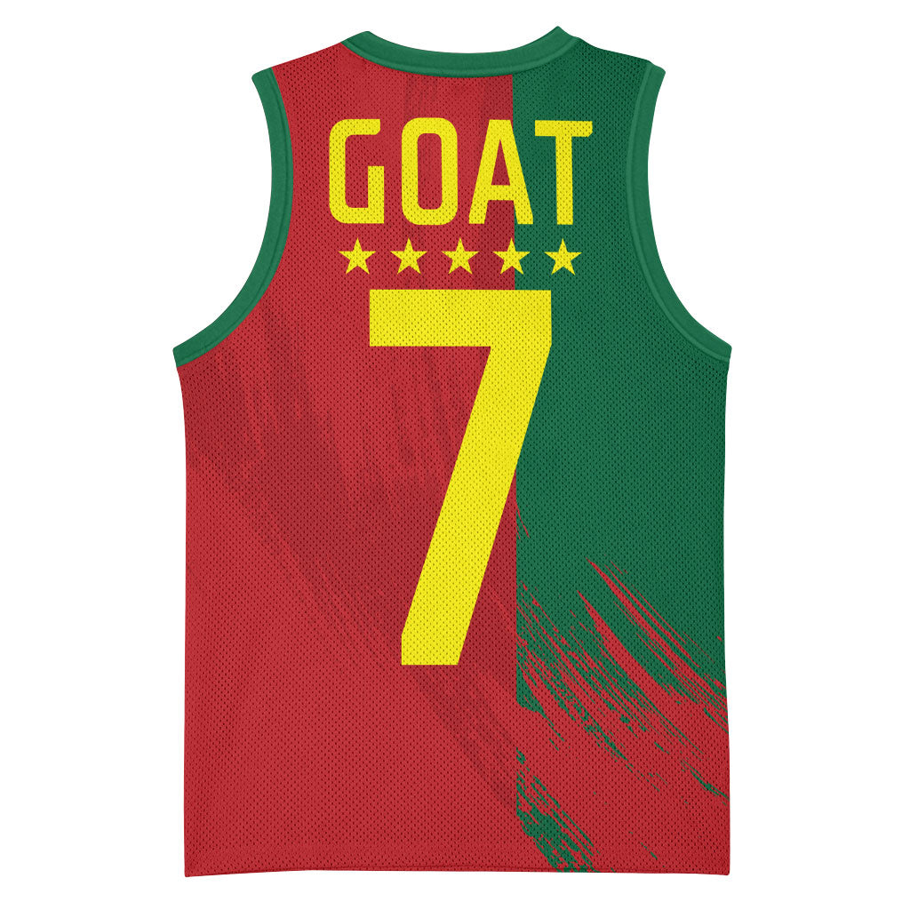 Portugal Football Goat Basketball Jersey Number 7 Greatest Of All Time Sports