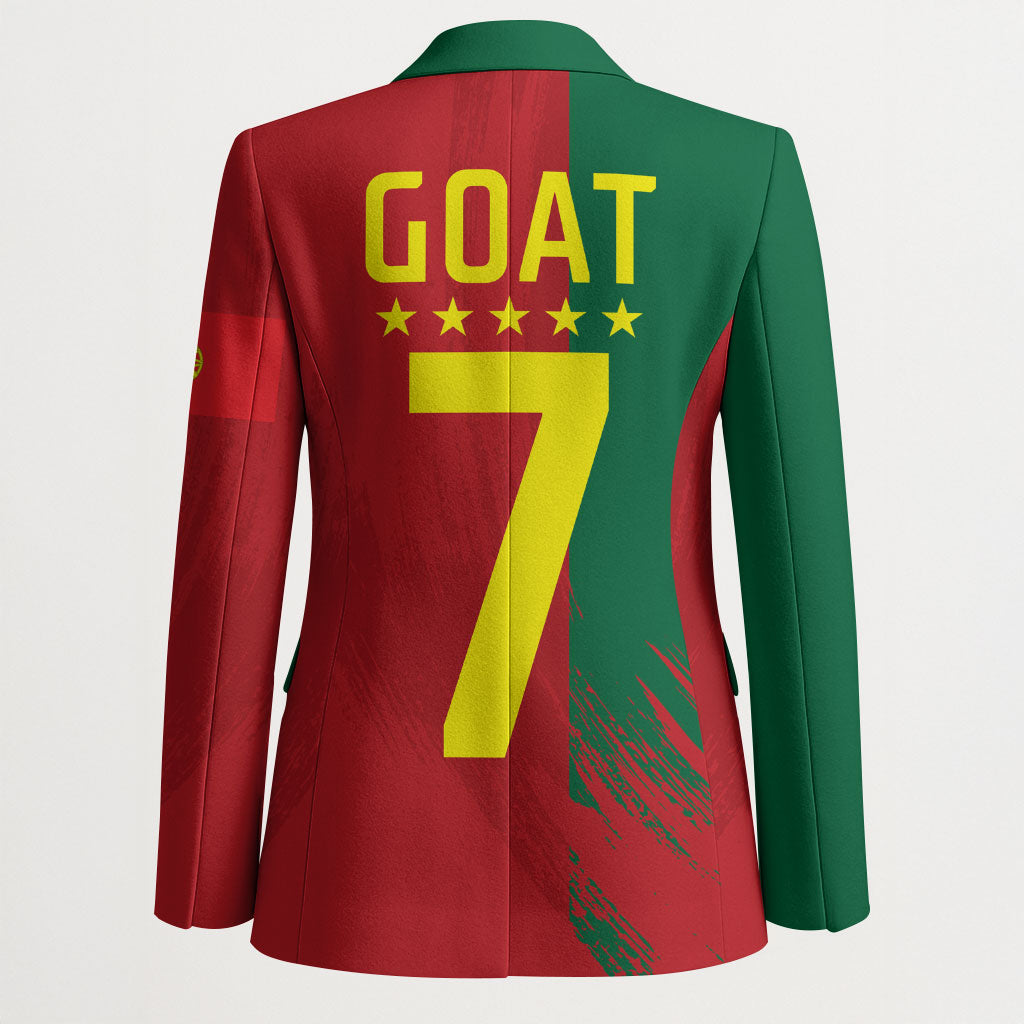 Portugal Football Goat Blazer Number 7 Greatest Of All Time Sports