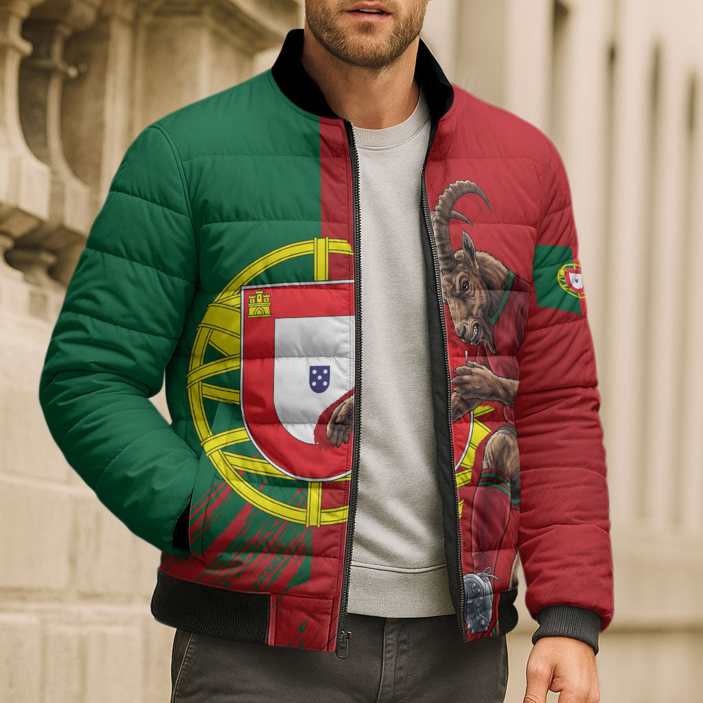 Portugal Football Goat Bomber Puffer Jacket Number 7 Greatest Of All Time Sports
