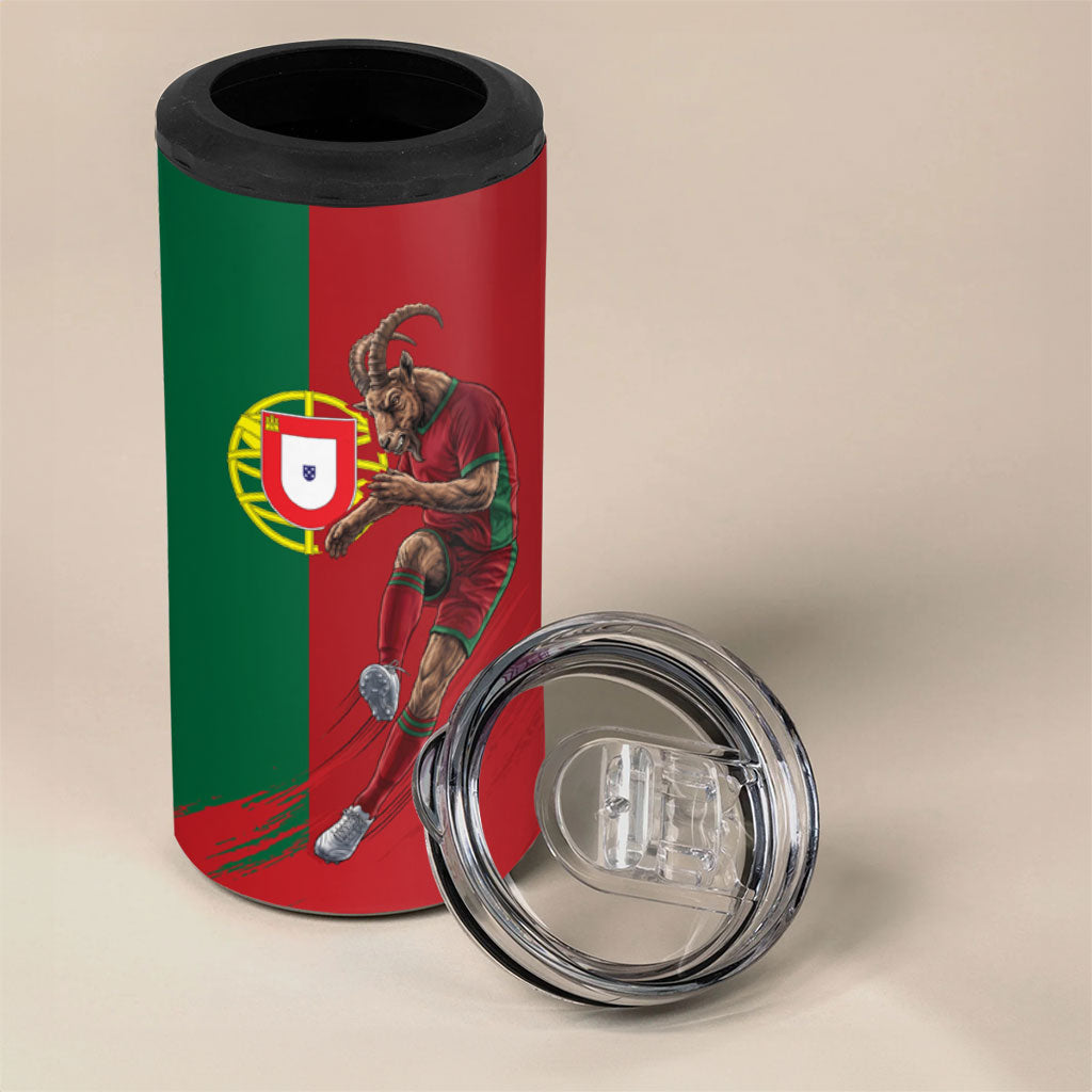 Portugal Football Goat 4 in 1 Can Cooler Tumbler Number 7 Greatest Of All Time Sports
