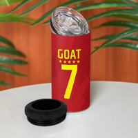 Portugal Football Goat 4 in 1 Can Cooler Tumbler Number 7 Greatest Of All Time Sports