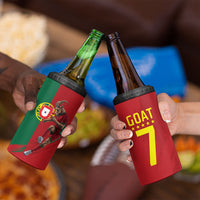 Portugal Football Goat 4 in 1 Can Cooler Tumbler Number 7 Greatest Of All Time Sports