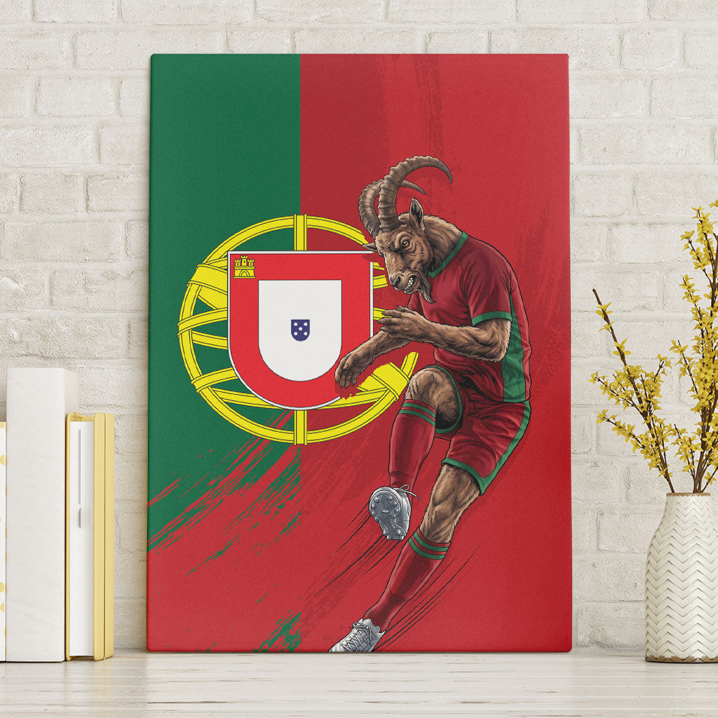 Portugal Football Goat Canvas Wall Art Number 7 Greatest Of All Time Sports