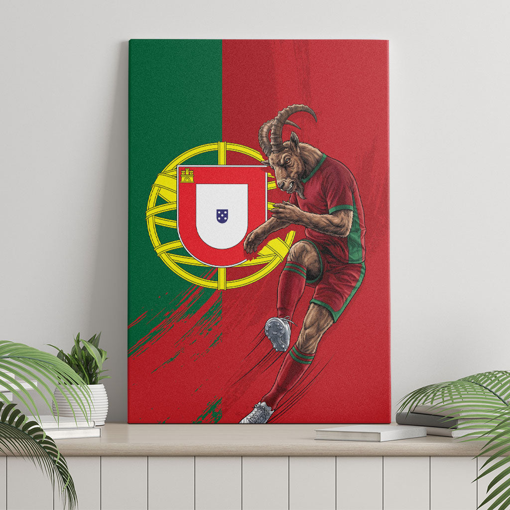 Portugal Football Goat Canvas Wall Art Number 7 Greatest Of All Time Sports