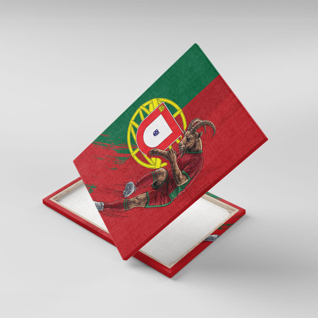 Portugal Football Goat Canvas Wall Art Number 7 Greatest Of All Time Sports