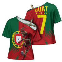 Portugal Football Goat Cross Shoulder Shirt Number 7 Greatest Of All Time Sports