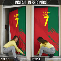 Portugal Football Goat Door Cover Number 7 Greatest Of All Time Sports