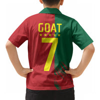 Portugal Football Goat Hawaiian Shirt Number 7 Greatest Of All Time Sports