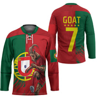 Portugal Football Goat Hockey Jersey Number 7 Greatest Of All Time Sports
