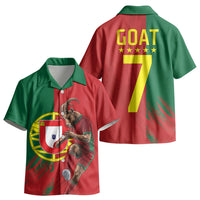 Portugal Football Goat Kid Hawaiian Shirt Number 7 Greatest Of All Time Sports
