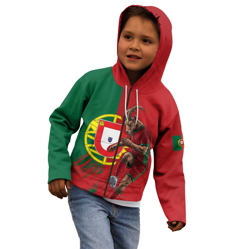 Portugal Football Goat Kid Hoodie Number 7 Greatest Of All Time Sports