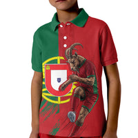 Portugal Football Goat Kid Polo Shirt Number 7 Greatest Of All Time Sports