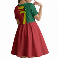 Portugal Football Goat Kid Short Sleeve Dress Number 7 Greatest Of All Time Sports
