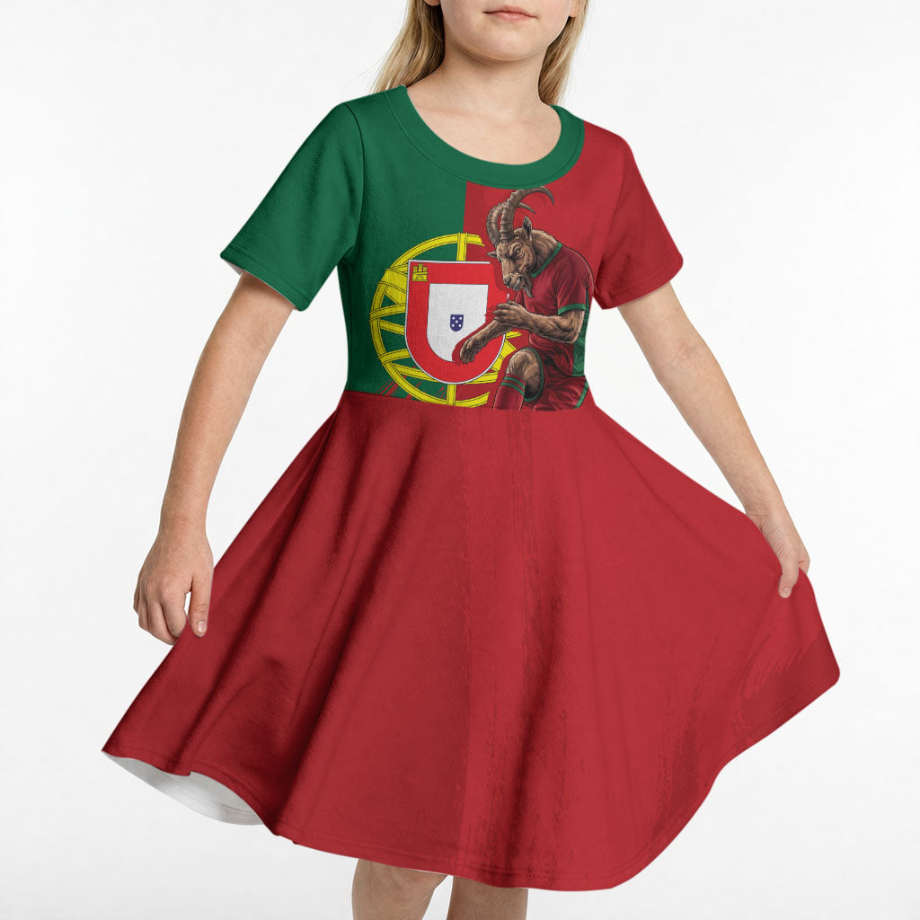 Portugal Football Goat Kid Short Sleeve Dress Number 7 Greatest Of All Time Sports