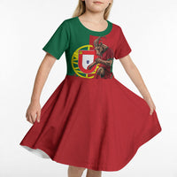 Portugal Football Goat Kid Short Sleeve Dress Number 7 Greatest Of All Time Sports