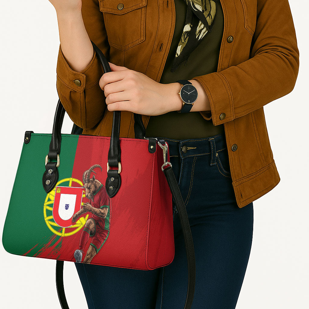 Portugal Football Goat Leather Bag Number 7 Greatest Of All Time Sports