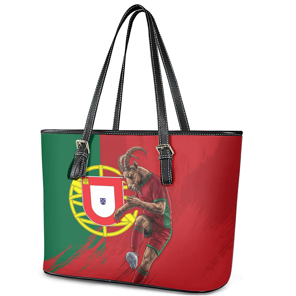 Portugal Football Goat Leather Tote Bag Number 7 Greatest Of All Time Sports