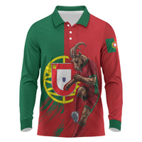 Portugal Football Goat Long Sleeve Polo Shirt Number 7 Greatest Of All Time Sports