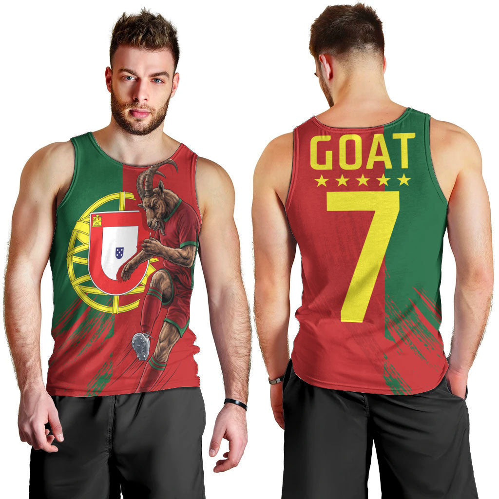 Portugal Football Goat Men Tank Top Number 7 Greatest Of All Time Sports