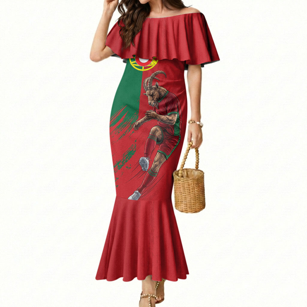 Portugal Football Goat Mermaid Dress Number 7 Greatest Of All Time Sports