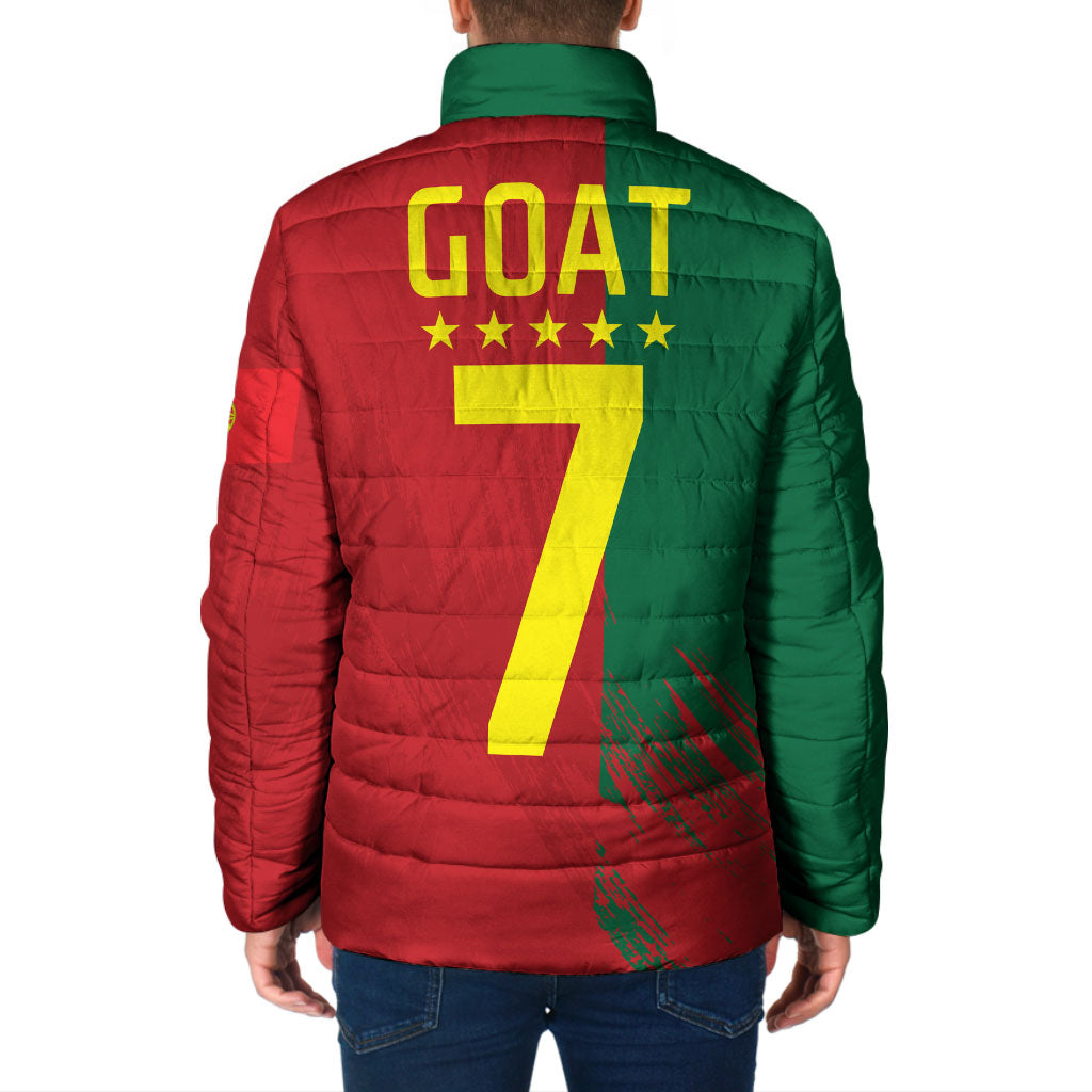 Portugal Football Goat Padded Jacket Number 7 Greatest Of All Time Sports
