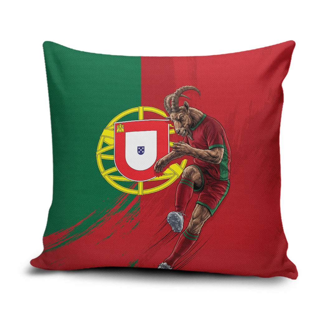 Portugal Football Goat Pillow Cover Number 7 Greatest Of All Time Sports