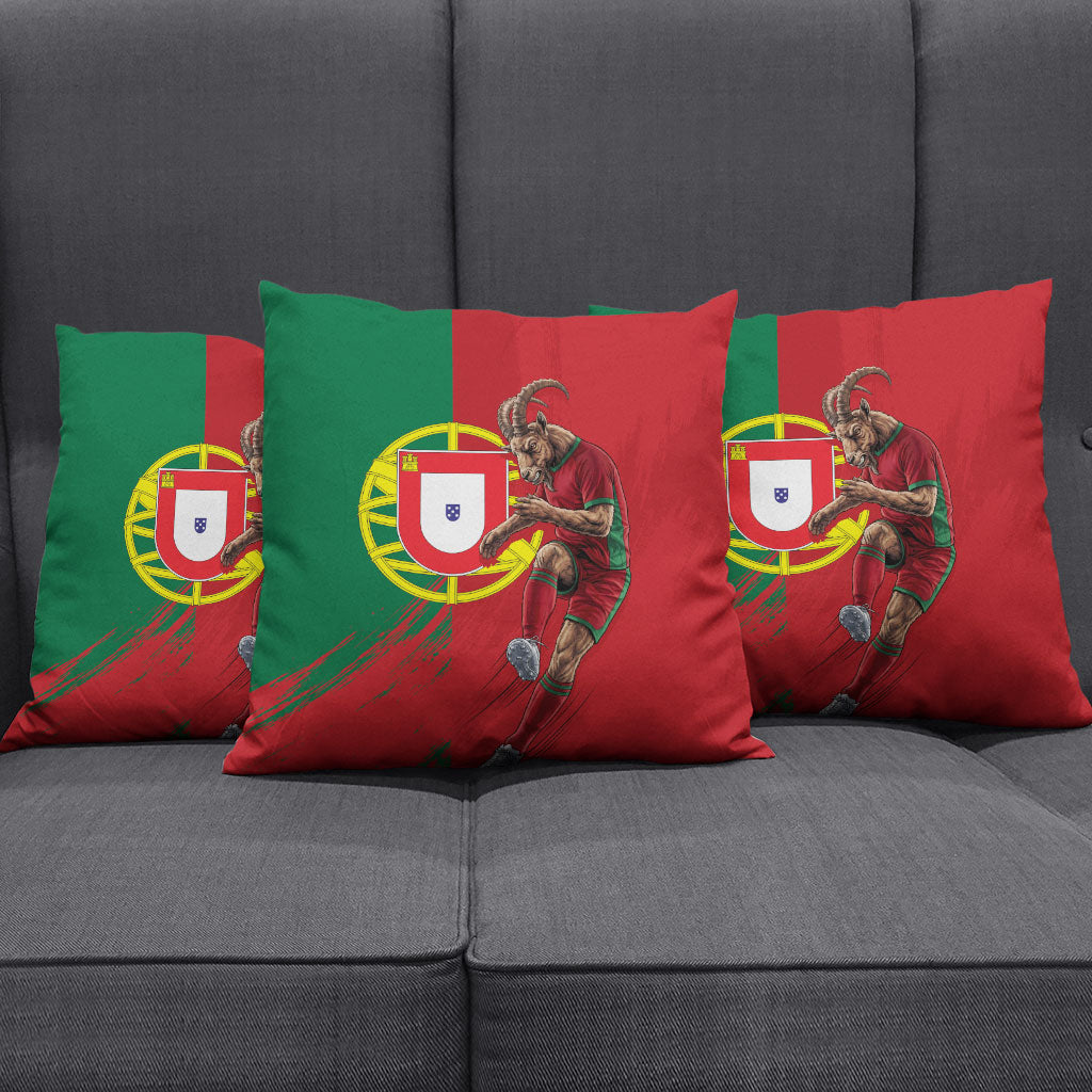 Portugal Football Goat Pillow Cover Number 7 Greatest Of All Time Sports