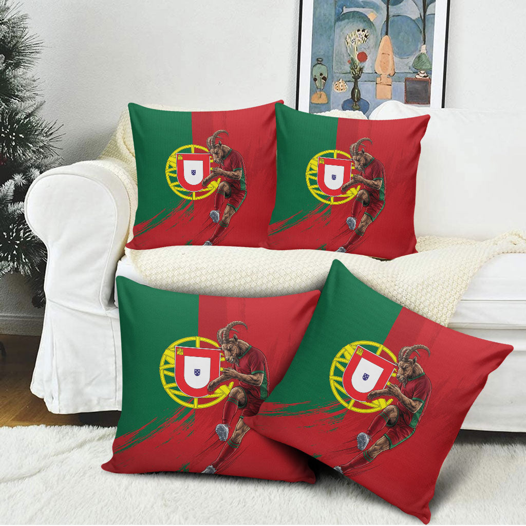 Portugal Football Goat Pillow Cover Number 7 Greatest Of All Time Sports