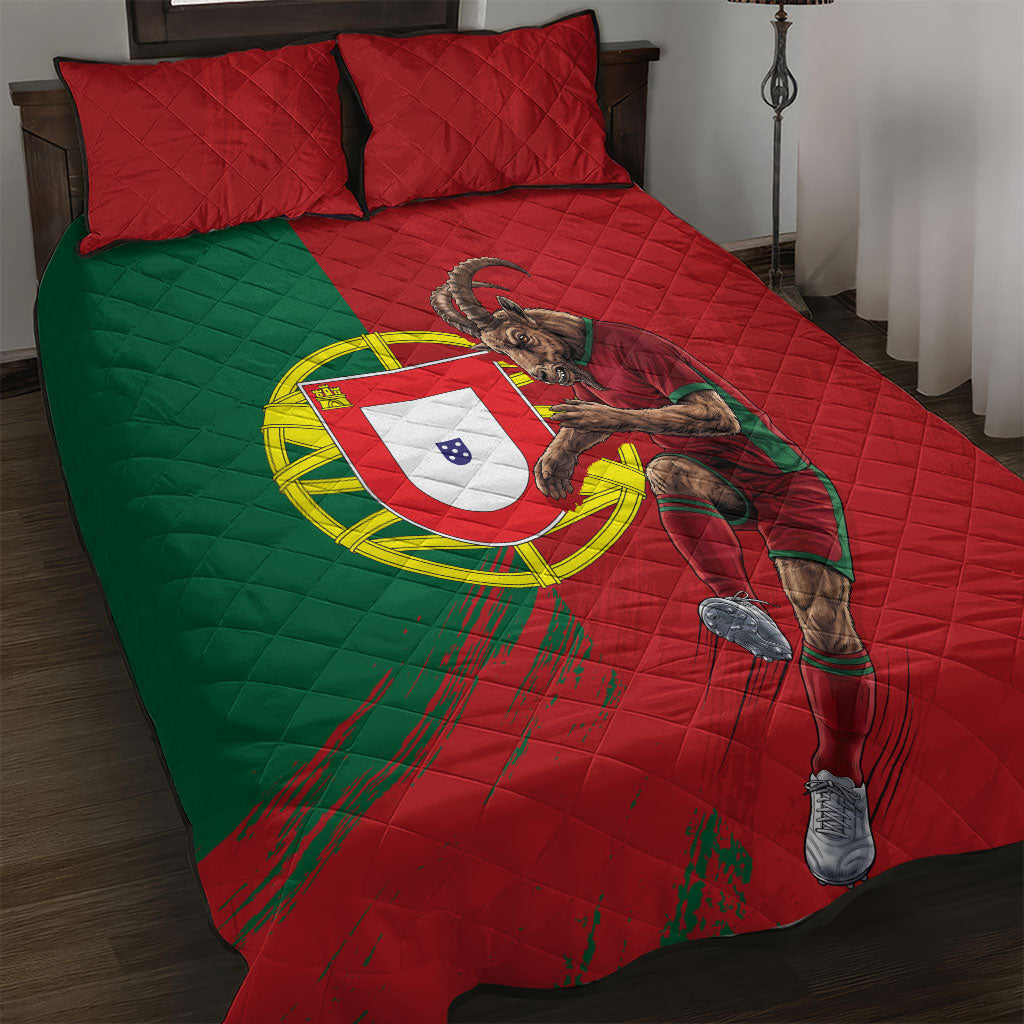 Portugal Football Goat Quilt Bed Set Number 7 Greatest Of All Time Sports