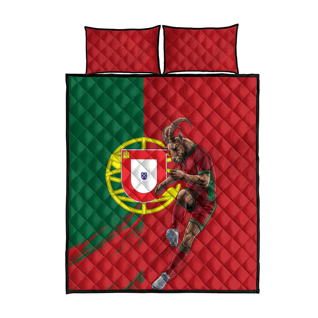 Portugal Football Goat Quilt Bed Set Number 7 Greatest Of All Time Sports