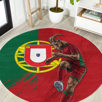 Portugal Football Goat Round Carpet Number 7 Greatest Of All Time Sports