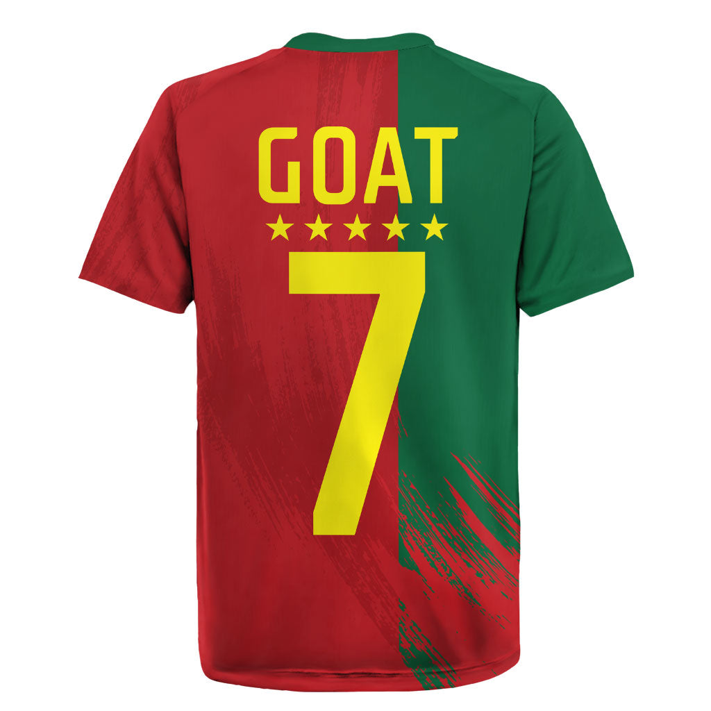 Portugal Football Goat Rugby Jersey Number 7 Greatest Of All Time Sports