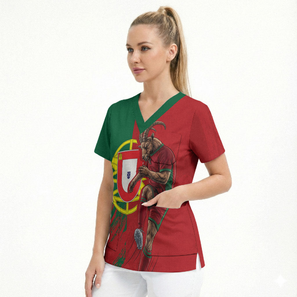 Portugal Football Goat Scrub Top Number 7 Greatest Of All Time Sports