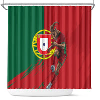 Portugal Football Goat Shower Curtain Number 7 Greatest Of All Time Sports