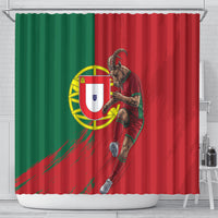 Portugal Football Goat Shower Curtain Number 7 Greatest Of All Time Sports