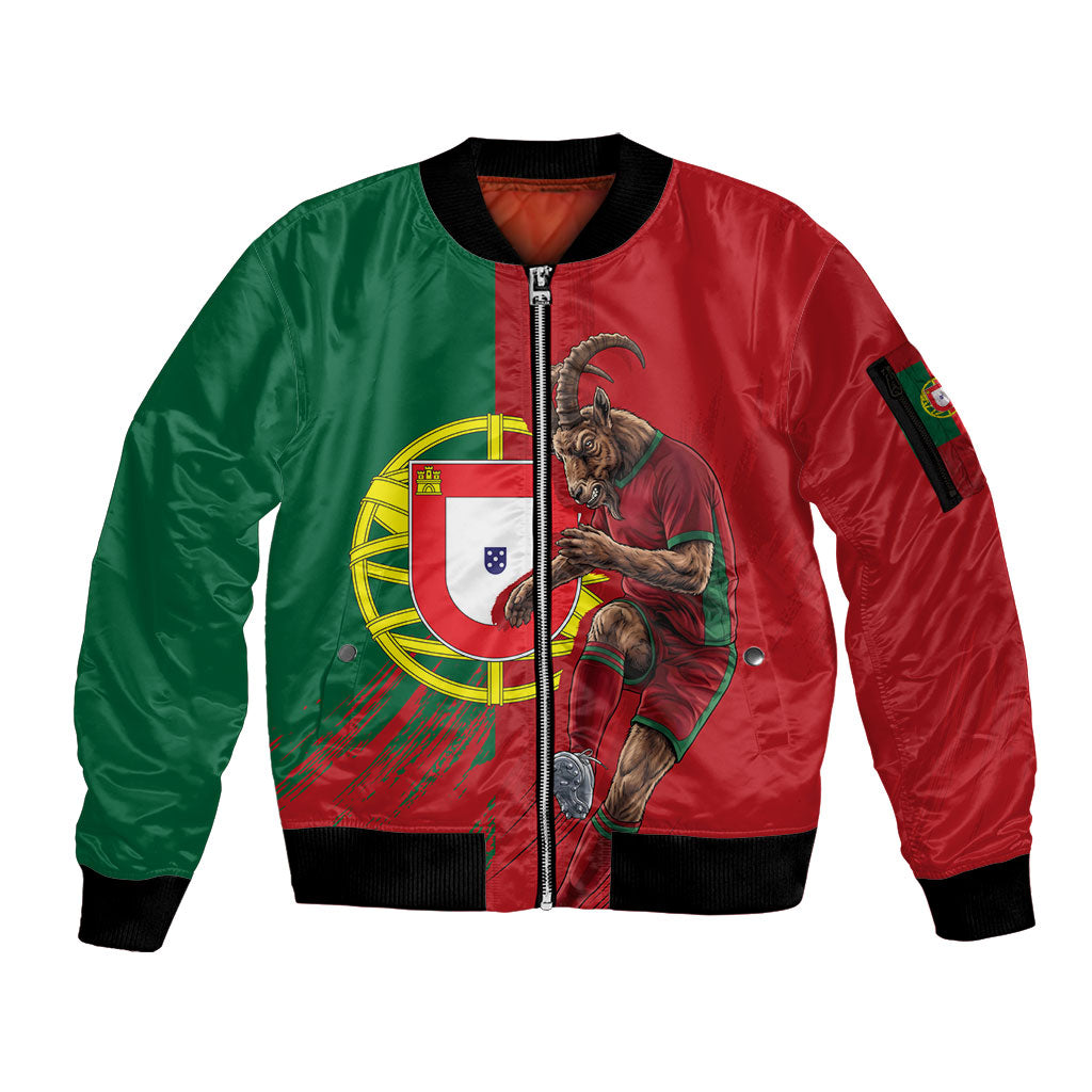 Portugal Football Goat Sleeve Zip Bomber Jacket Number 7 Greatest Of All Time Sports