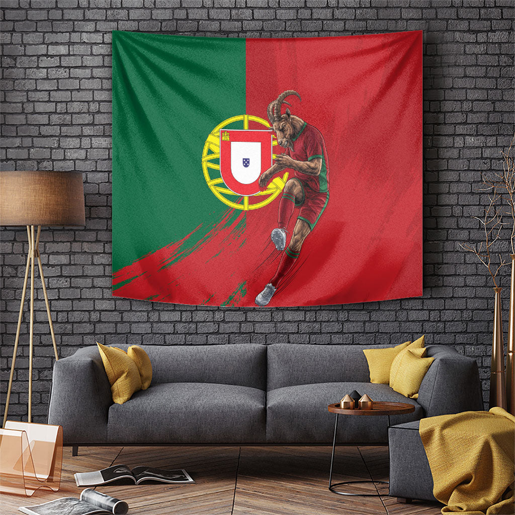 Portugal Football Goat Tapestry Number 7 Greatest Of All Time Sports