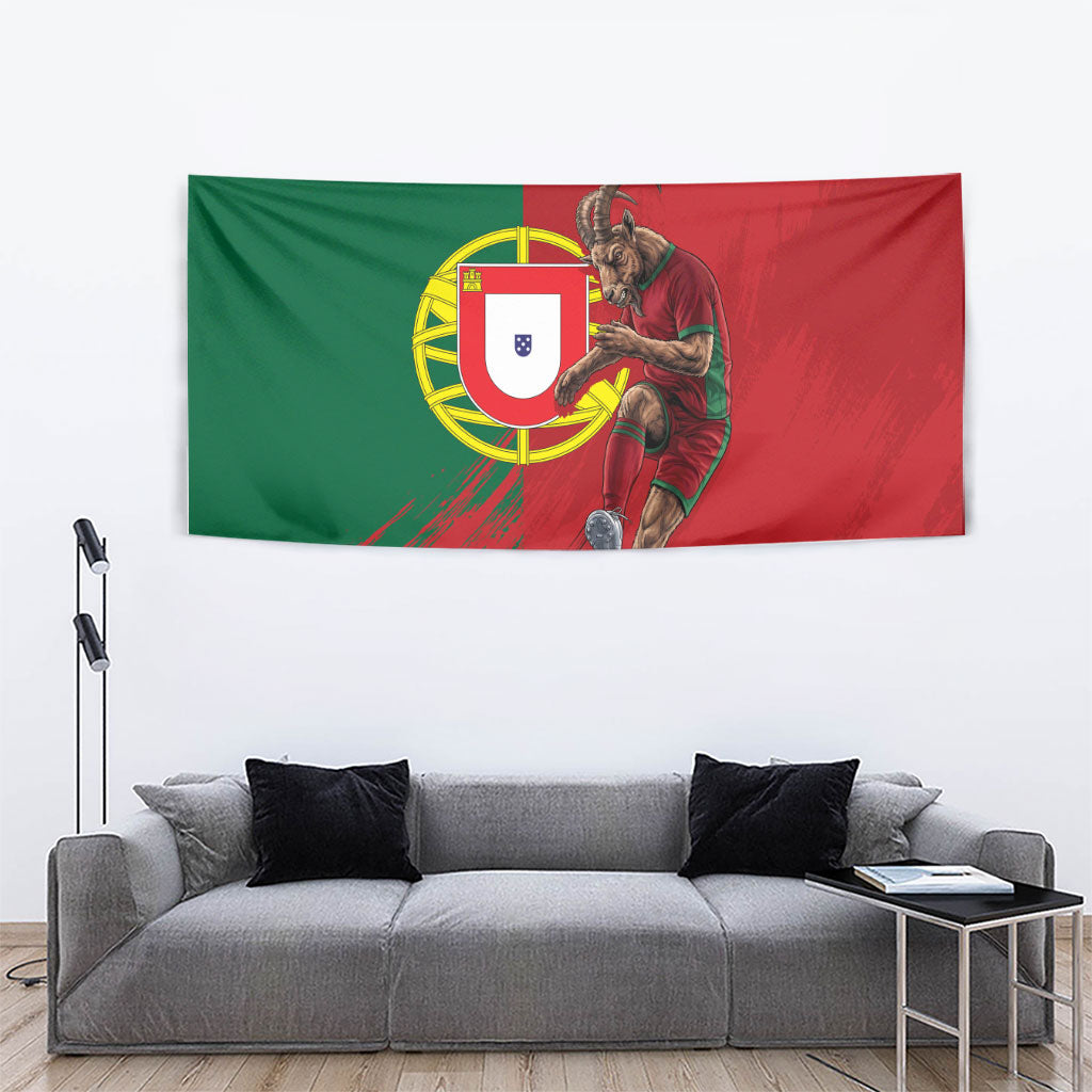 Portugal Football Goat Tapestry Number 7 Greatest Of All Time Sports