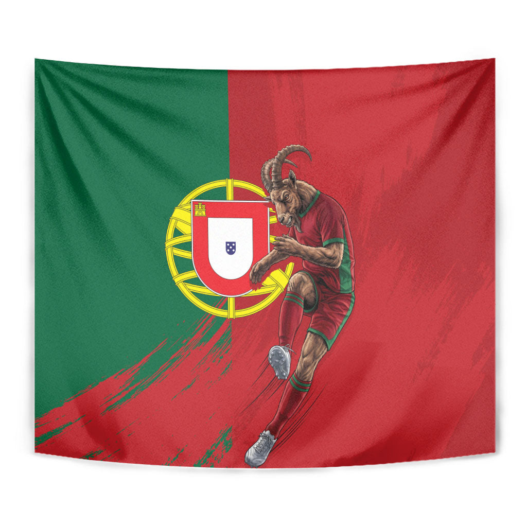 Portugal Football Goat Tapestry Number 7 Greatest Of All Time Sports