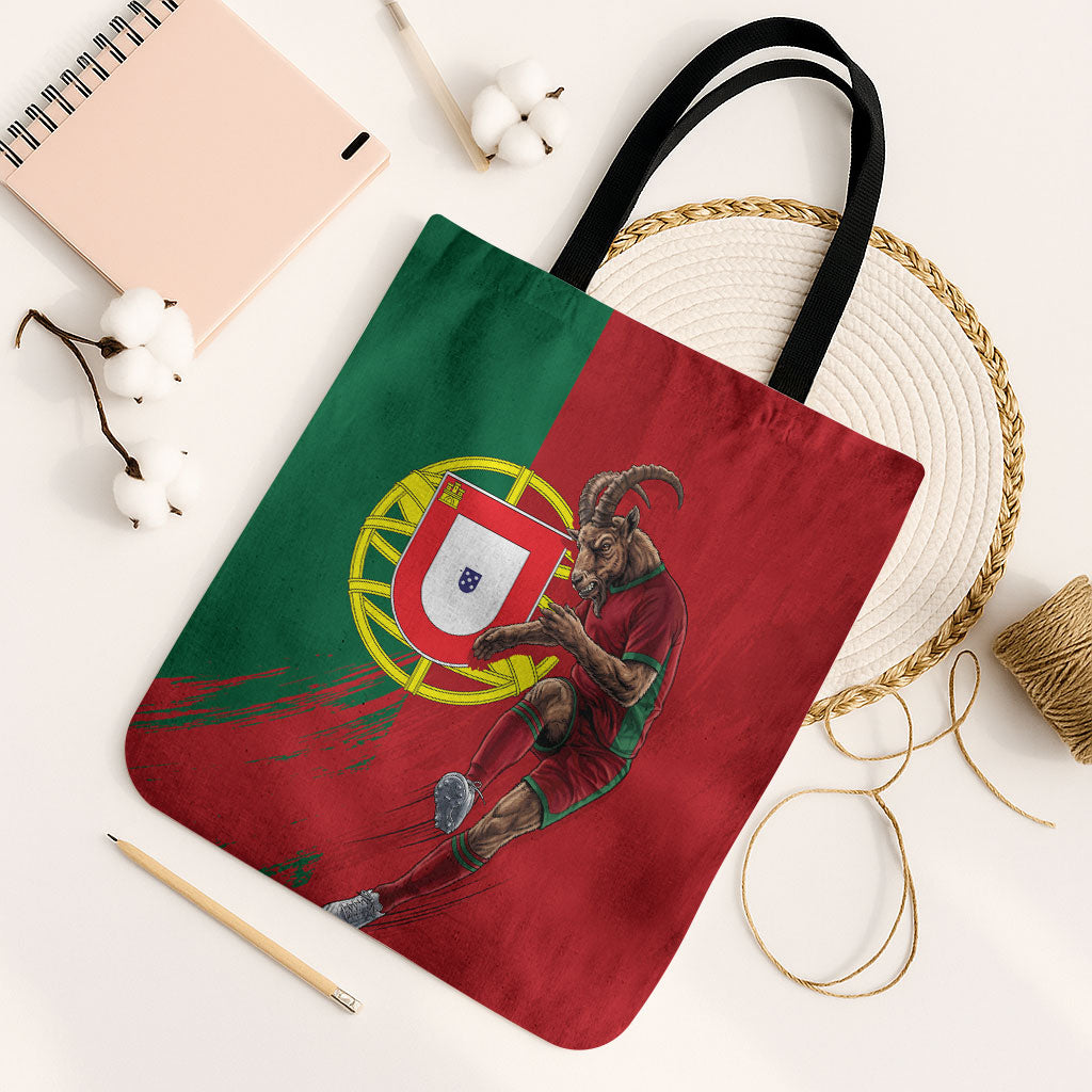 Portugal Football Goat Tote Bag Number 7 Greatest Of All Time Sports