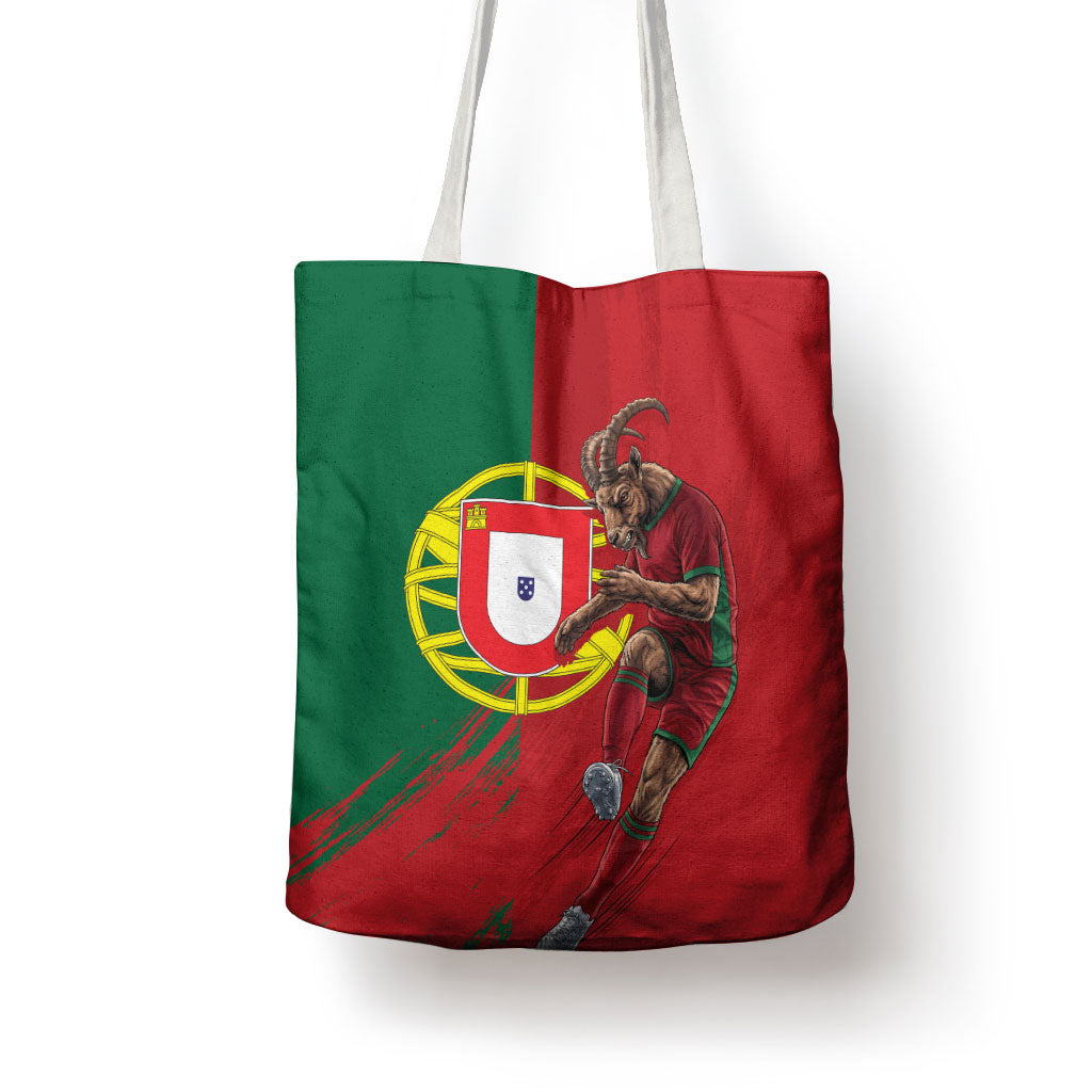 Portugal Football Goat Tote Bag Number 7 Greatest Of All Time Sports