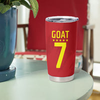 Portugal Football Goat Tumbler Cup Number 7 Greatest Of All Time Sports
