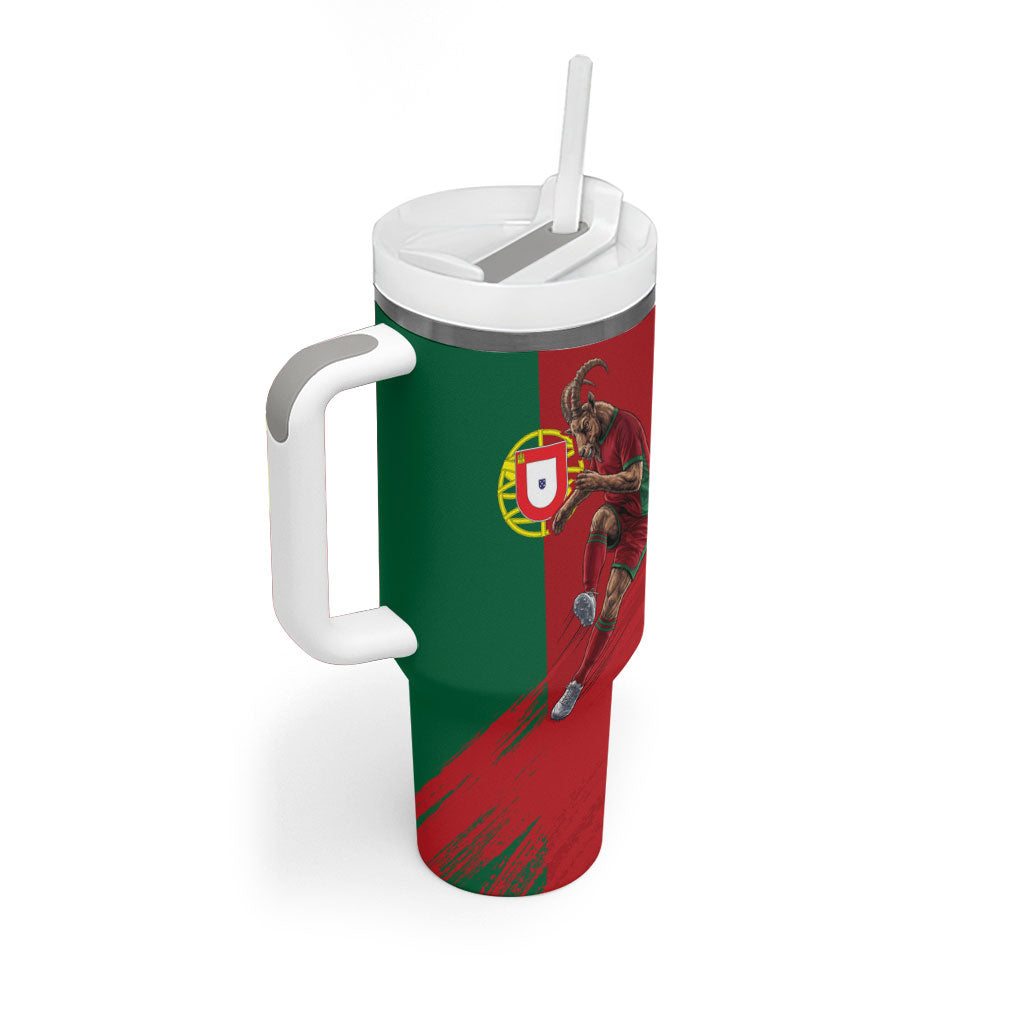 Portugal Football Goat Tumbler With Handle Number 7 Greatest Of All Time Sports