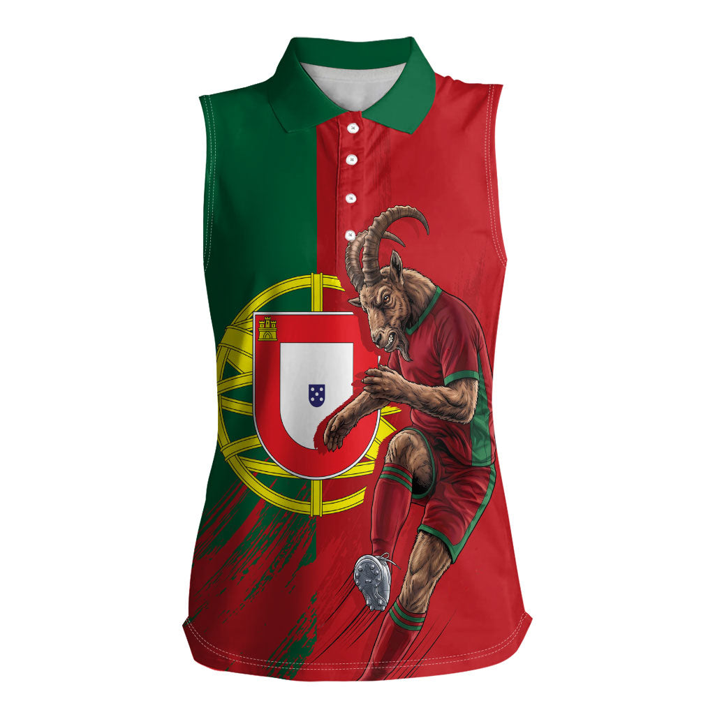 Portugal Football Goat Women Sleeveless Polo Shirt Number 7 Greatest Of All Time Sports