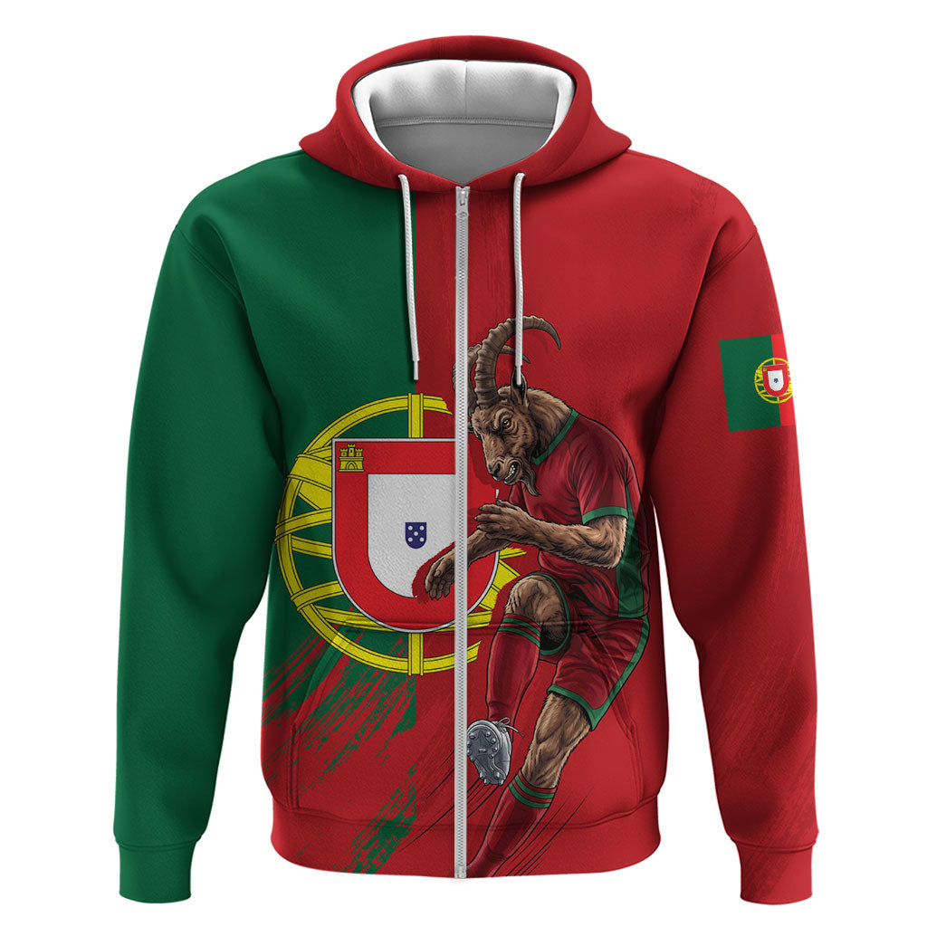 Portugal Football Goat Zip Hoodie Number 7 Greatest Of All Time Sports