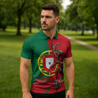 Portugal Football Goat Zipper Polo Shirt Number 7 Greatest Of All Time Sports